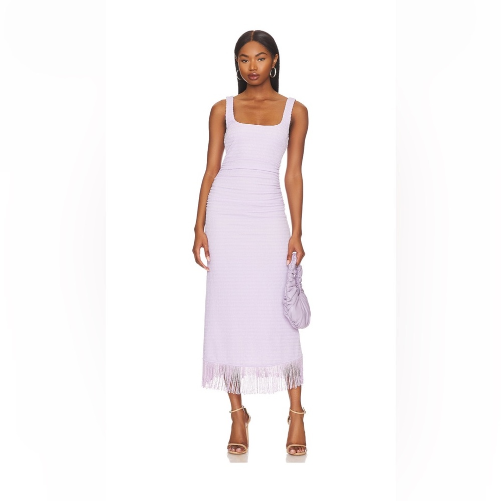 LIKELY purple midi dress